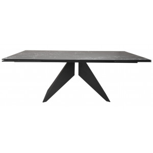 Стіл розкладний керамічний Sapphire Black Marble 200(300)*100 см. Чорний