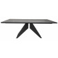 Стіл розкладний керамічний Sapphire Black Marble 200(300)*100 см. Чорний