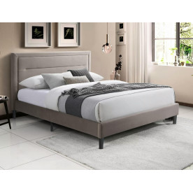 Ліжко полуторне MALAGA VELVET 140*200 темний беж / чорний BL.40 MALAGAV140CBEC