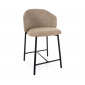 Напівбарний стілець кухонний Osaka H-2 Бежева тканина / Чорний каркас