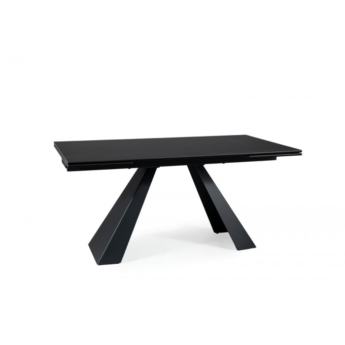 Стіл обідній розкладний SALVADORE CERAMIC 160(240)*90 чорний SAHARA NOIR/чорний мат SALVADORECC160