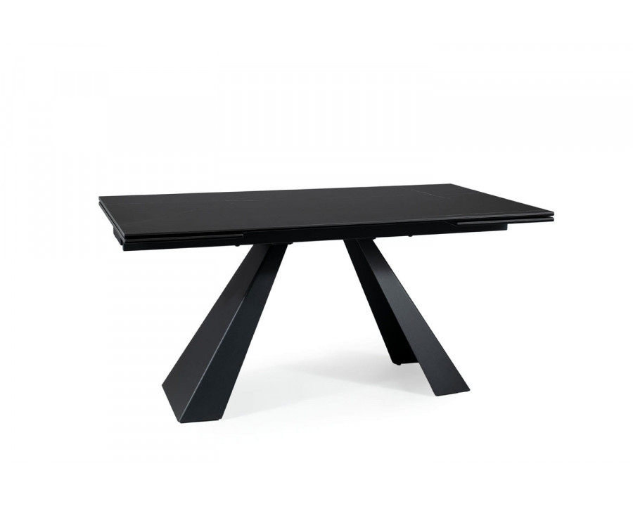 Стіл обідній розкладний SALVADORE CERAMIC 160(240)*90 чорний SAHARA NOIR/чорний мат SALVADORECC160