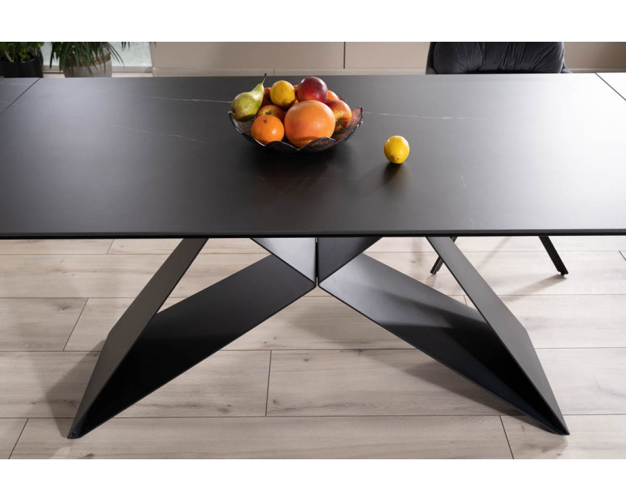 Стіл обідній розкладний WESTIN CERAMIC 160(240)*90 чорний SAHARA NOIR/чорний мат WESTINCCC160