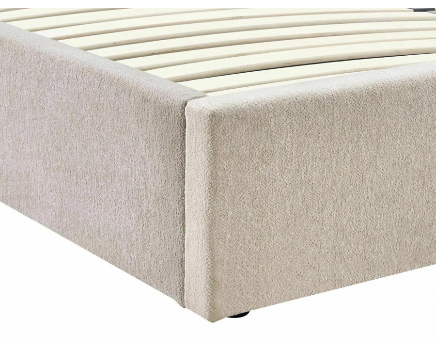 Ліжко полуторне м'яке Florencja Raven 140×200 Бежева тканина