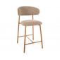 Напівбарний стілець кухонний Elton H-2 Бежева тканина / Дуб каркас