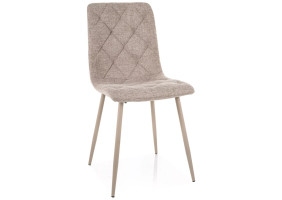Стілець кухонний обідній м'який Jerry Brego Світло-бежева тканина / Кашемір каркас