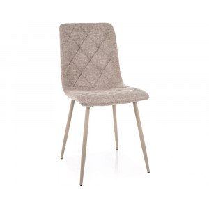 Стілець кухонний обідній м'який Jerry Brego Світло-бежева тканина / Кашемір каркас