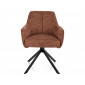 Стілець кухонний обідній м'який Notti Leo Кемел тканина / Чорний каркас