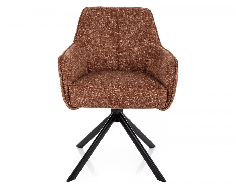 Стілець кухонний обідній м'який Notti Leo Кемел тканина / Чорний каркас