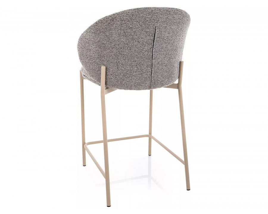 Напівбарний стілець кухонний Kioto H-2 Сіра тканина / Кашемір каркас