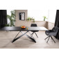 Стіл обідній розкладний WESTIN CERAMIC 160(240)*90 чорний SAHARA NOIR/чорний мат WESTINCCC160