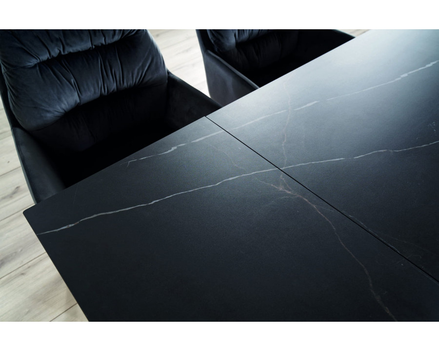 Стіл обідній розкладний WESTIN CERAMIC 160(240)*90 чорний SAHARA NOIR/чорний мат WESTINCCC160