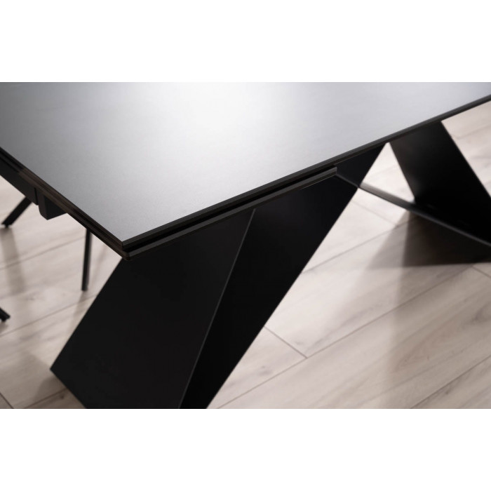 Стіл обідній розкладний WESTIN CERAMIC 160(240)*90 чорний SAHARA NOIR/чорний мат WESTINCCC160