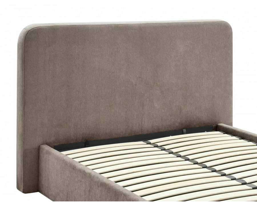 Ліжко двоспальне м'яке Lumia Raven 160×200 Темно-бежева тканина