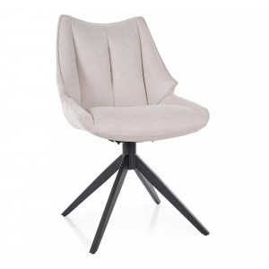 Стілець кухонний CODA BREGO чорний каркас / світлий беж 22 CODABRCJBE22