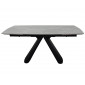 Стіл обідній розкладний GREYSON CERAMIC 160(240)*90 сірий мат/чорний