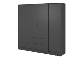 Шафа для одягу Келлі / Kelly 4D 4-дверна Графіт 206х51х200 см.