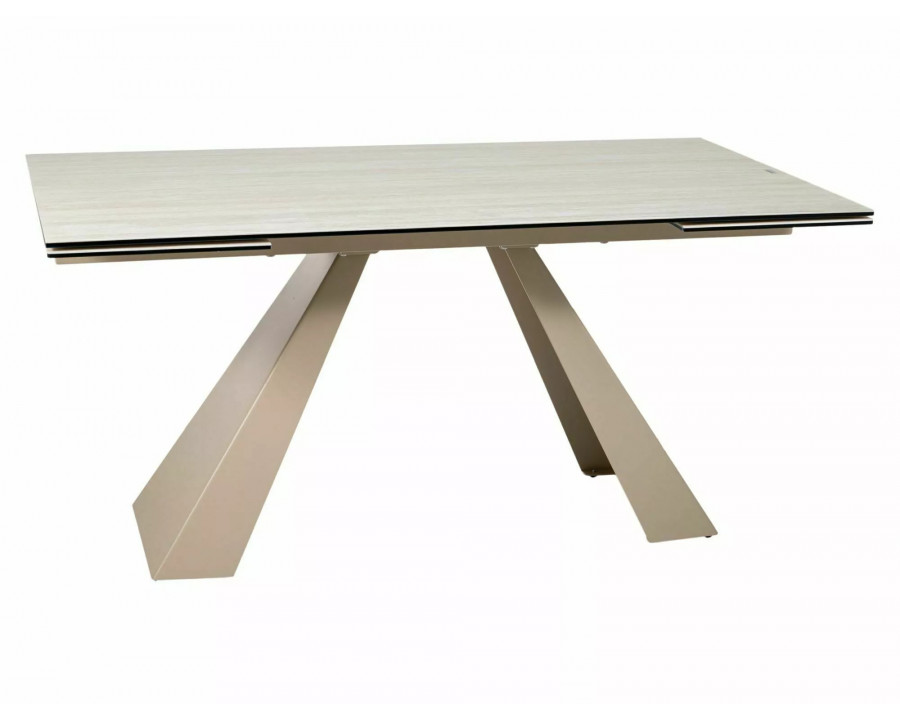 Стіл обідній кухонний розкладний Salvadore Ceramic (160–240)×90 см Кераміка Беж / Кашемір каркас