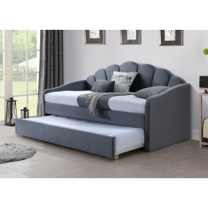 Ліжко BELLA VELVET 90х200 сірий