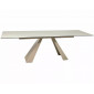 Стіл обідній кухонний розкладний Salvadore Ceramic (160–240)×90 см Кераміка Беж / Кашемір каркас