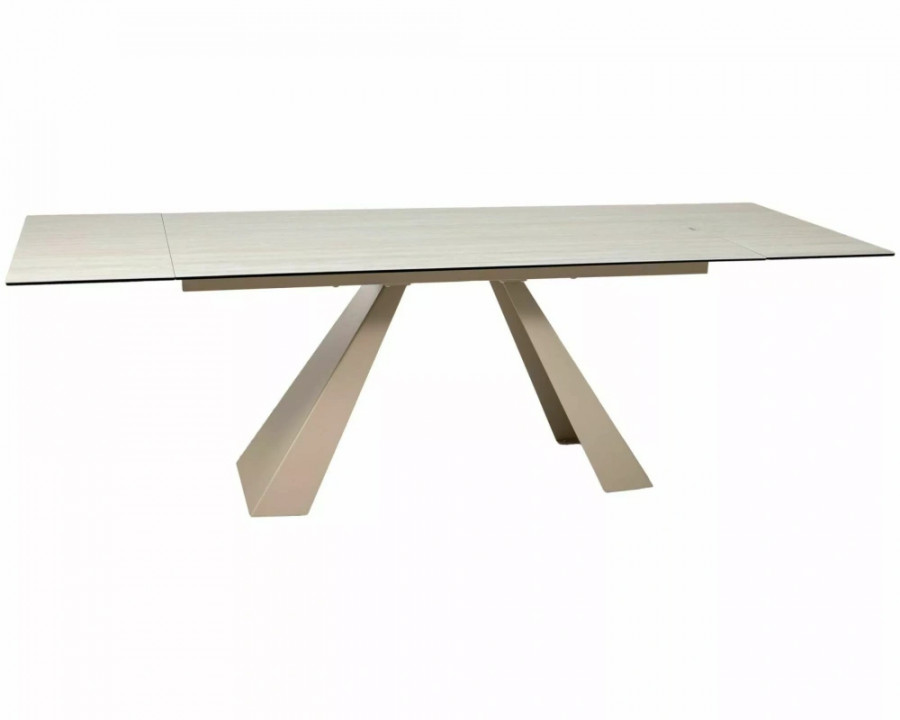 Стіл обідній кухонний розкладний Salvadore Ceramic (160–240)×90 см Кераміка Беж / Кашемір каркас