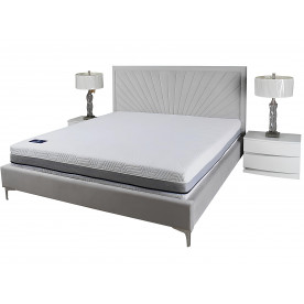 Ліжко 1,6 Клер тканина світло-сірий