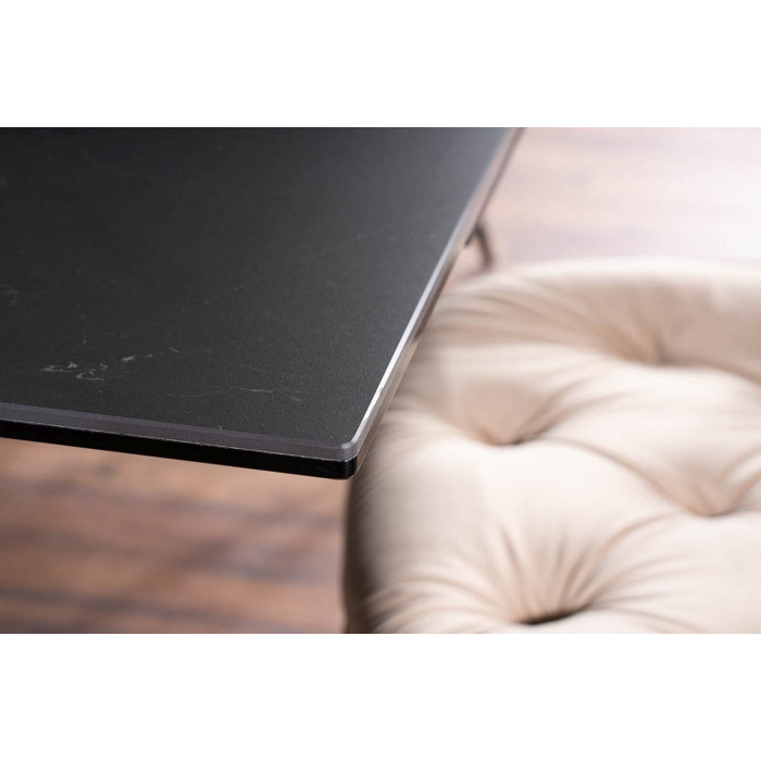 Стіл обідній розкладний SAMANTA CERAMIC 160(240)*90 чорний SAHARA NOIR/чорний мат SAMANTACC160
