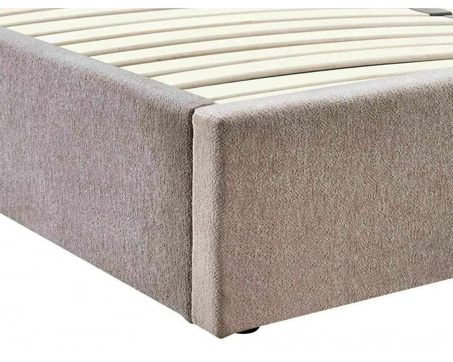 Ліжко полуторне м'яке Florencja Raven 140×200 Темно-бежева тканина