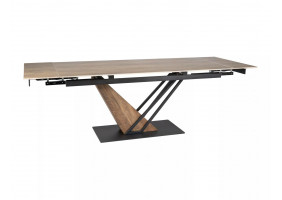 Стіл обідній розкладний GENESIS LEGNO 180(240)*90 дуб / чорний / дуб GENESISD180
