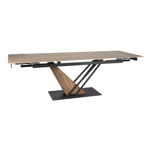 Стіл обідній розкладний GENESIS LEGNO 180(240)*90 дуб / чорний / дуб GENESISD180 Стіл обідній розкладний GENESIS LEGNO 180(240)*90 дуб / чорний / дуб GENESISD180