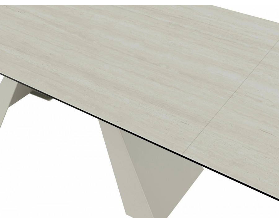 Стіл обідній кухонний розкладний Salvadore Ceramic (160–240)×90 см Кераміка Беж / Кашемір каркас