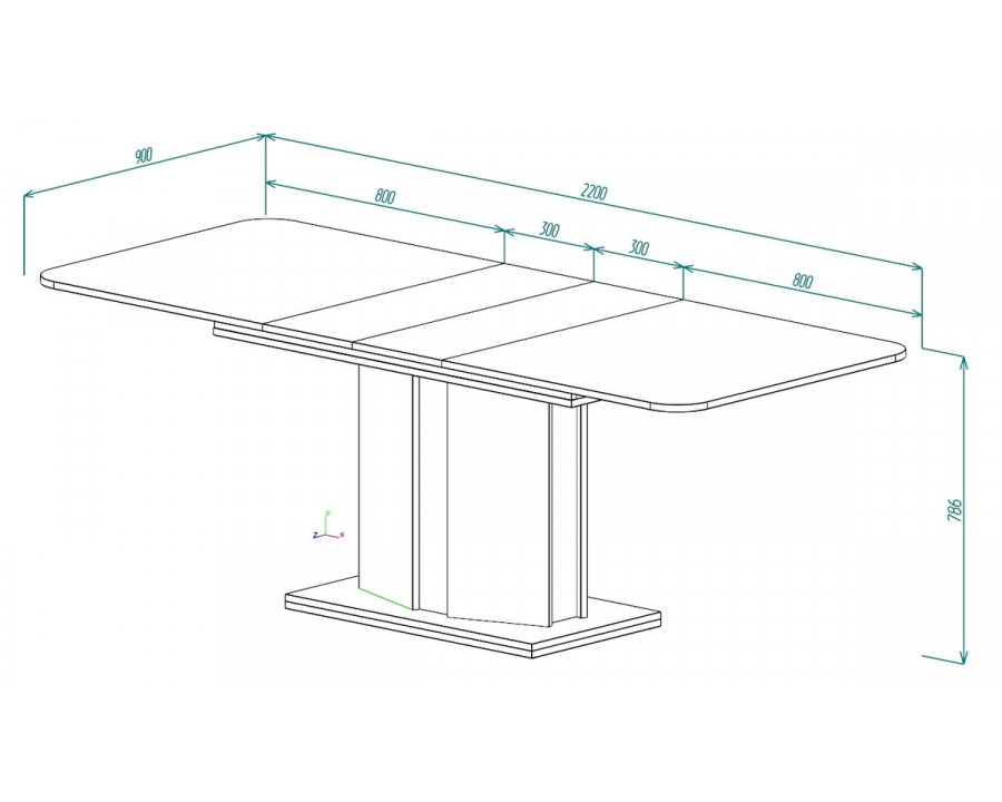 Обідній стіл розкладний CRYSTAL D/K MAX 160(190-220)х90 дуб кремона торро/кашемір