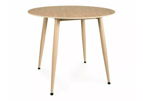 Стіл обідній кухонний Rion ø90 см Кераміка Беж / Кашемір каркас