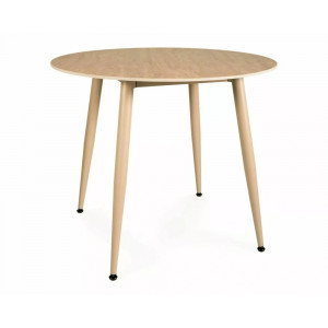 Стіл обідній кухонний Rion ø90 см Кераміка Беж / Кашемір каркас