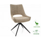 Стілець кухонний обідній м'який Fino I Темно-бежева тканина Noelle / Чорний каркас