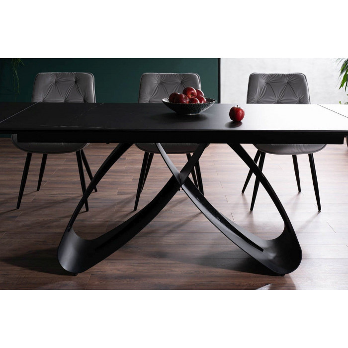 Стіл обідній розкладний SAMANTA CERAMIC 160(240)*90 чорний SAHARA NOIR/чорний мат SAMANTACC160