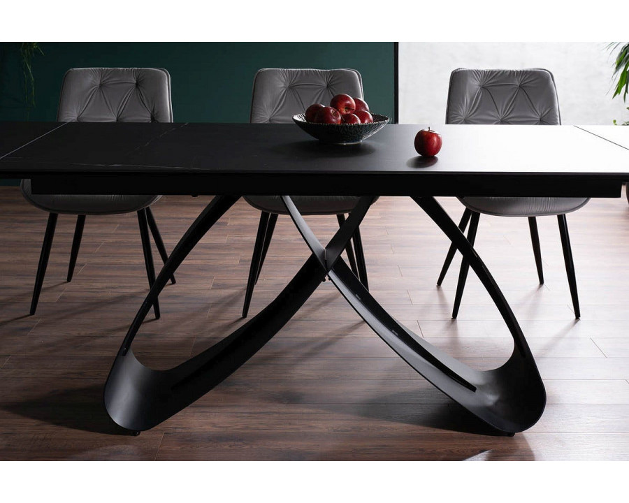 Стіл обідній розкладний SAMANTA CERAMIC 160(240)*90 чорний SAHARA NOIR/чорний мат SAMANTACC160