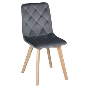 Стілець ANETTE каркас дерево / Сірий