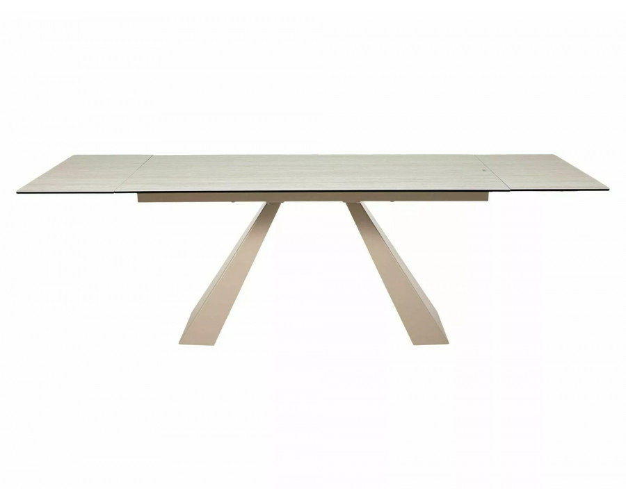 Стіл обідній кухонний розкладний Salvadore Ceramic (160–240)×90 см Кераміка Беж / Кашемір каркас
