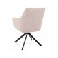 Стілець кухонний обідній м'який Notti Leo Світло-бежева тканина / Чорний каркас