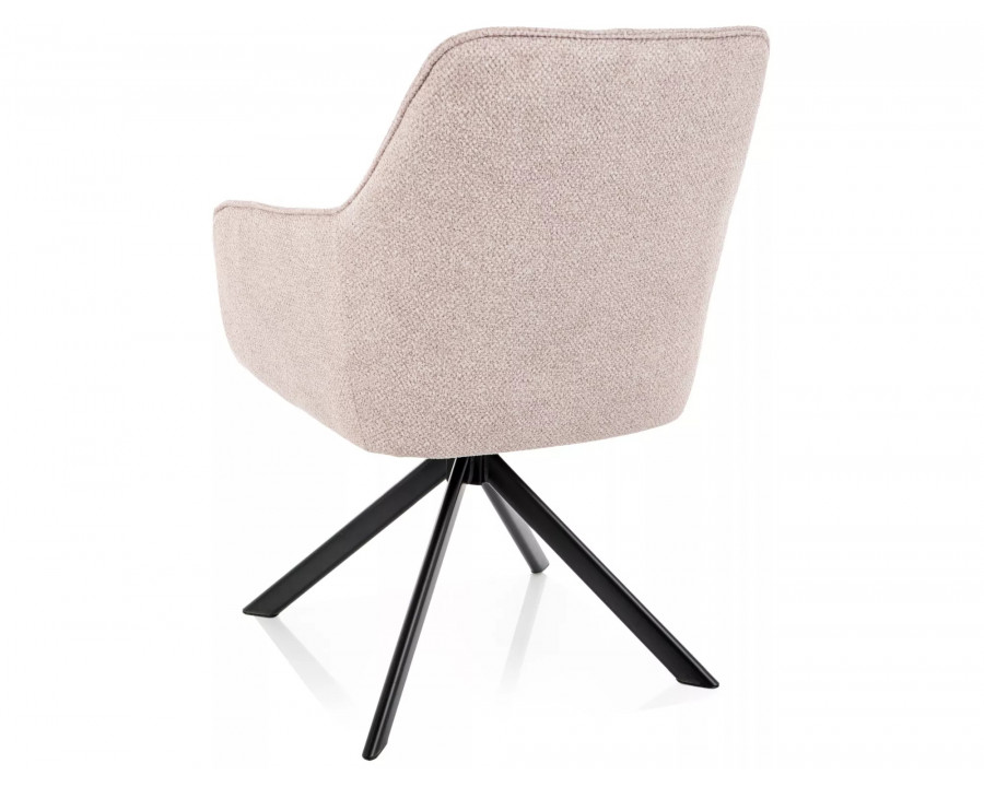 Стілець кухонний обідній м'який Notti Leo Світло-бежева тканина / Чорний каркас