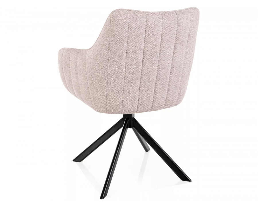 Стілець кухонний обідній м'який Azalia Leo Світло-бежева тканина / Чорний каркас