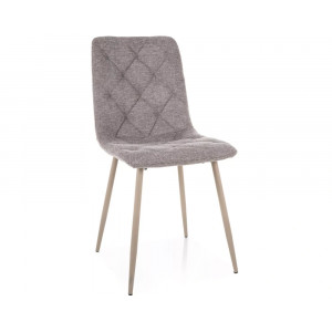 Стілець кухонний обідній м'який Jerry Brego Сіра тканина / Кашемір каркас