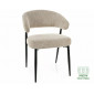 Стілець кухонний обідній м'який Lucio Noelle Бежева тканина / Чорний каркас