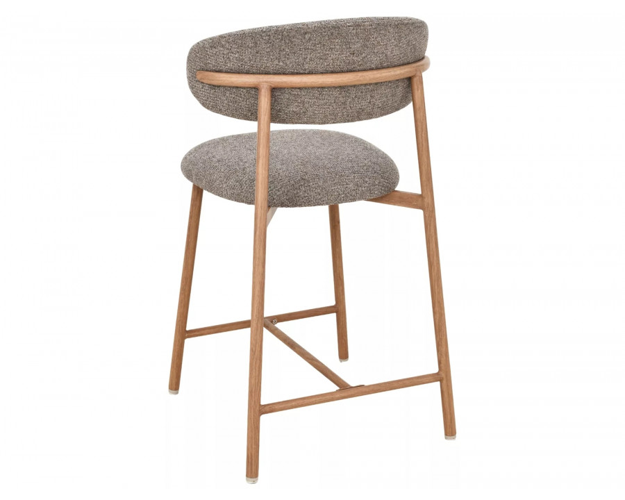 Напівбарний стілець кухонний Elton H-2 Капучіно тканина / Дуб каркас