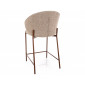 Напівбарний стілець кухонний Kioto H-2 Бежева тканина / Горіх каркас