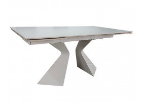 Стіл обідній розкладний LAURA CERAMIC 160(240)*90 білий мат/білий