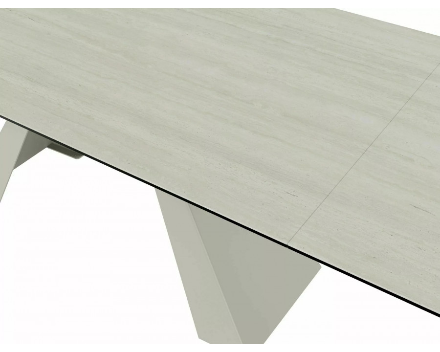 Стіл обідній кухонний розкладний Salvadore Ceramic (160–240)×90 см Кераміка Беж / Кашемір каркас