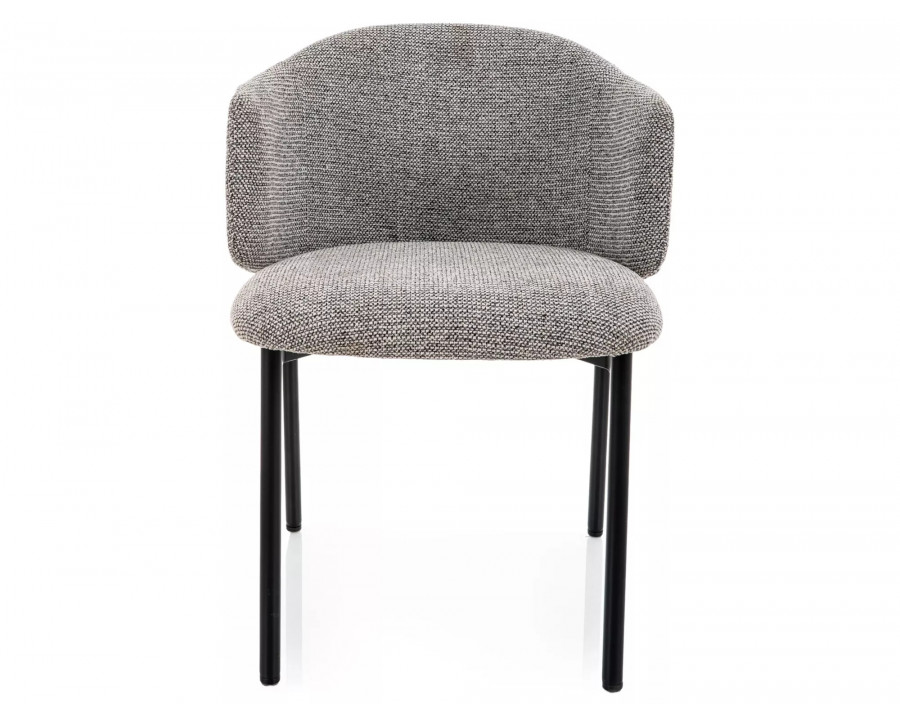 Стілець кухонний обідній м'який Osaka Сіра тканина / Чорний каркас