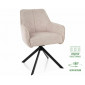 Стілець кухонний обідній м'який Notti Leo Світло-бежева тканина / Чорний каркас